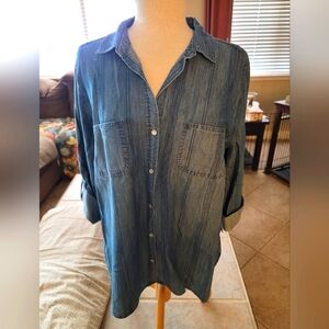 ROCK & REPUBLIC SNAP SHIRT NWTS XL